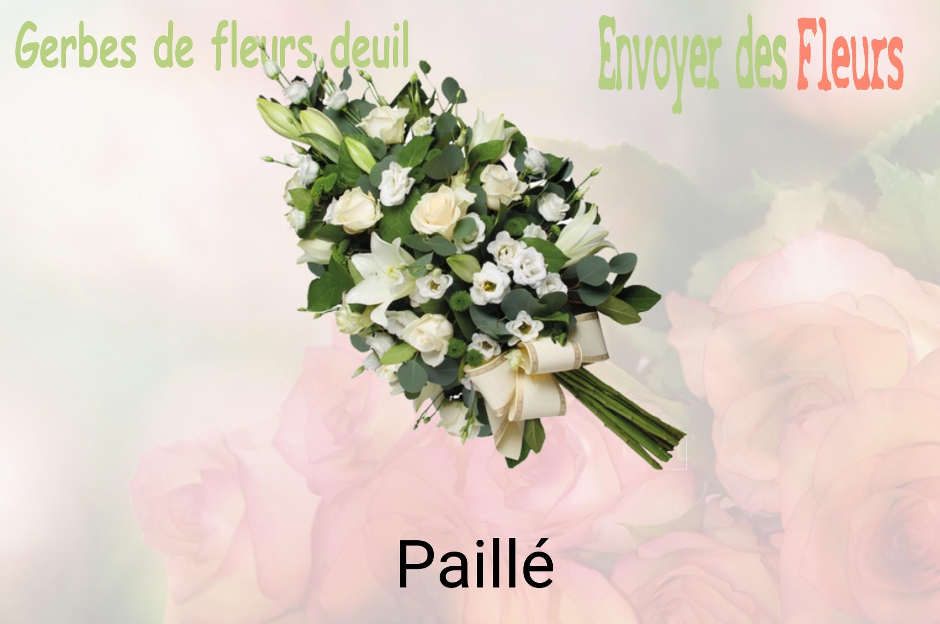 Gerbe de fleurs de deuil livrée à Paillé